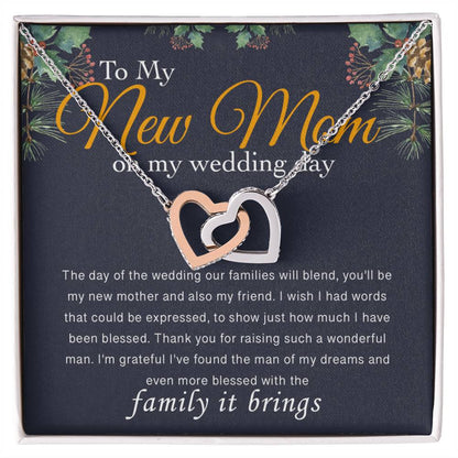 To My New Mom Interlocking Hearts Necklace