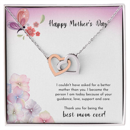 Mother'S Day Gift Necklace With Message Card Mother'S Day Gifts Mother'S Day Necklace To Mom From Daughter Mom Gift From Son Interlocking Hearts Necklace