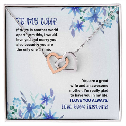 If There Is Another World - Inter-Locking Heart Necklace Interlocking Hearts Necklace
