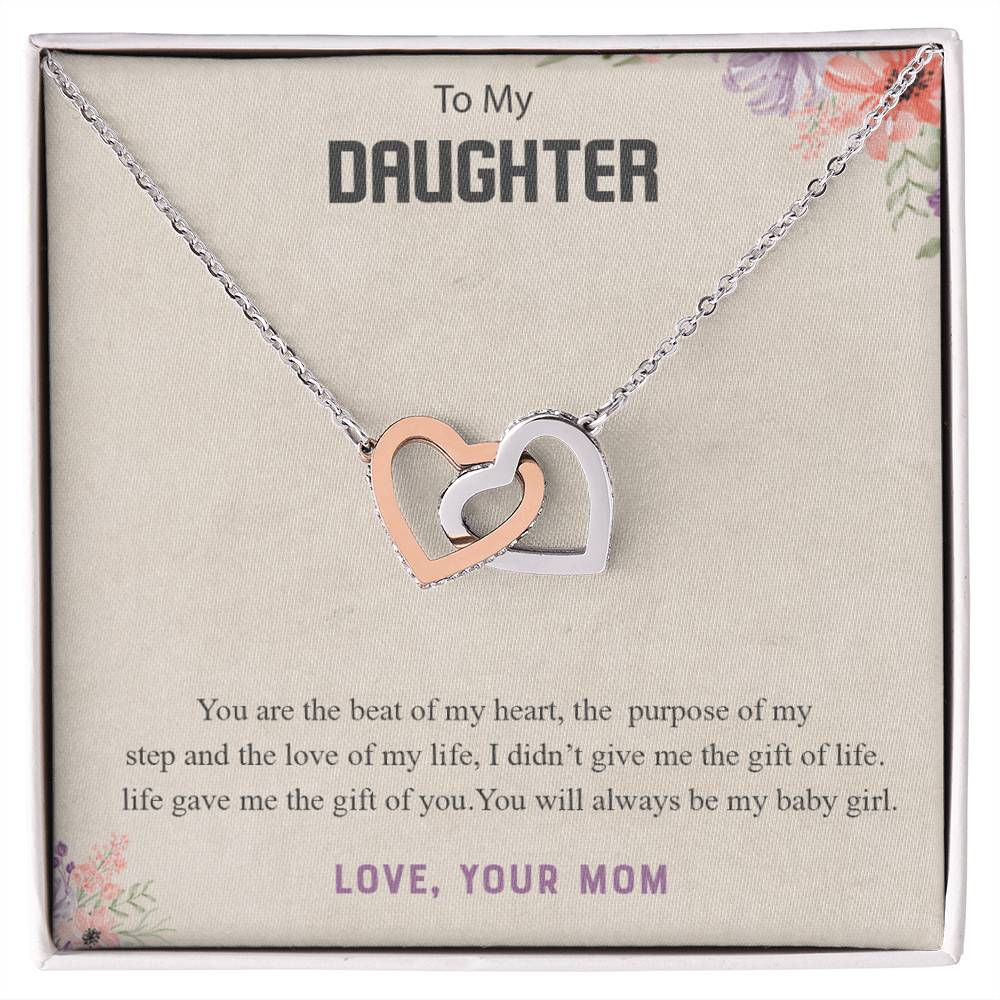 Gift For Daughter From Mom Daughter Mother Necklace Daughter Gift From Mom To My Daughter Daughters Birthday Unique Grown Up Daughter Interlocking Hearts Necklace