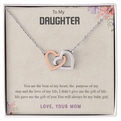 Gift For Daughter From Mom Daughter Mother Necklace Daughter Gift From Mom To My Daughter Daughters Birthday Unique Grown Up Daughter Interlocking Hearts Necklace