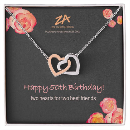 Happy 50Th! Interlocking Hearts Necklace