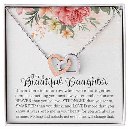 Interlocking Hearts - To Daughter Interlocking Hearts Necklace