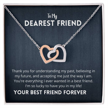 Thanks For Understanding My Past Necklace Interlocking Hearts Necklace