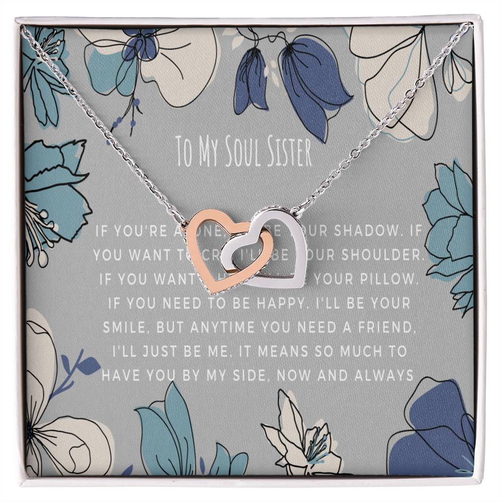 To My Soul Sister Gift Interlocking Hearts Necklace - I Don'T Know What'S Tighter Unbiological Sister Necklace Sister Jewelry Birthday