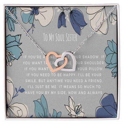 To My Soul Sister Gift Interlocking Hearts Necklace - I Don'T Know What'S Tighter Unbiological Sister Necklace Sister Jewelry Birthday
