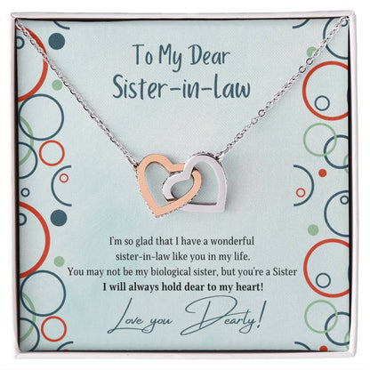 To My Sister-In-Law Interlocking Hearts Necklace