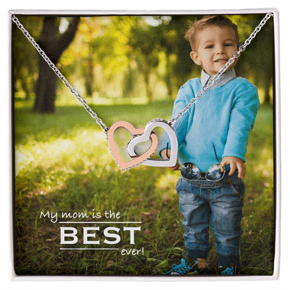 Necklace - My Mom Is The Best Ever Interlocking Hearts Necklace