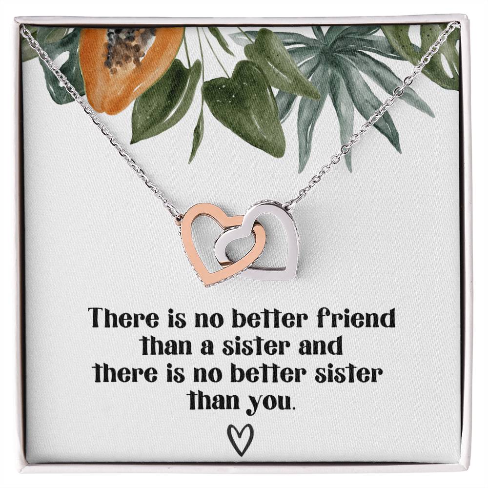 Gift For Sister Necklace Gift Ideas For Sister Sister Necklace Sterling Silver Necklace Birthday Gift For Sister Necklace Interlocking Hearts Necklace
