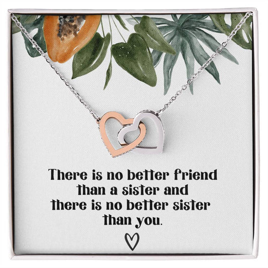 Gift For Sister Necklace Gift Ideas For Sister Sister Necklace Sterling Silver Necklace Birthday Gift For Sister Necklace Interlocking Hearts Necklace