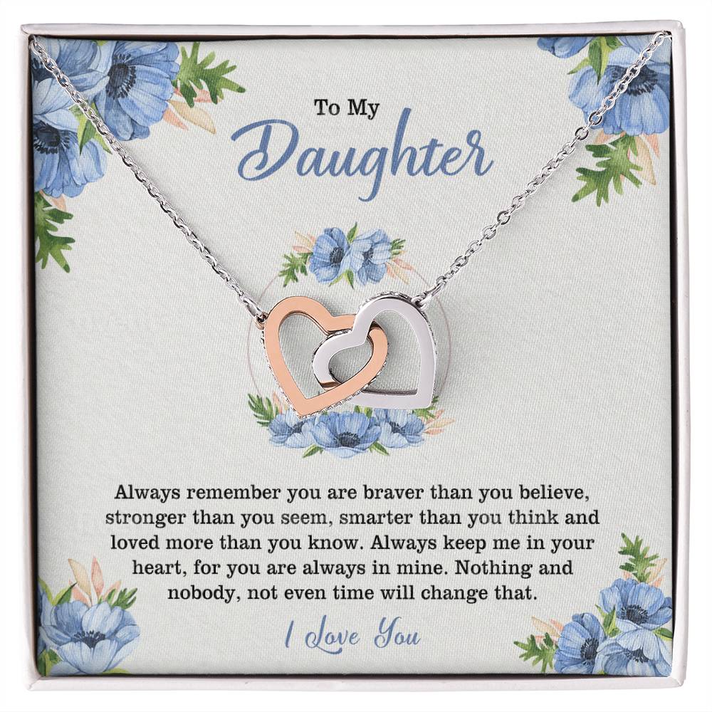 Loved More Than You Know Interlocking Hearts Necklace
