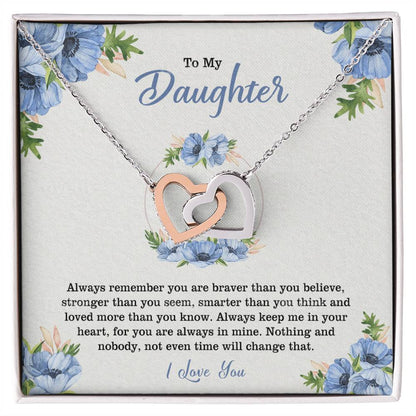 Loved More Than You Know Interlocking Hearts Necklace