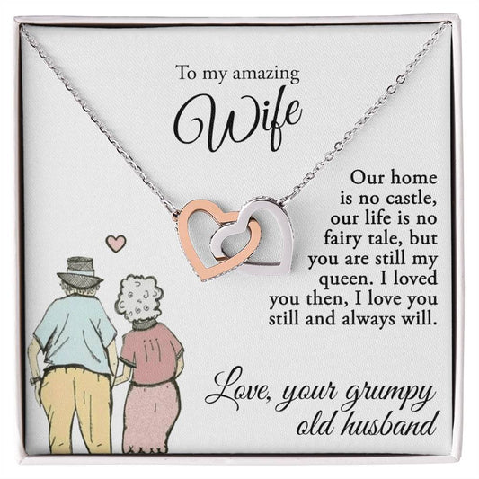 To My Amazing Wife - Necklace Interlocking Hearts Necklace