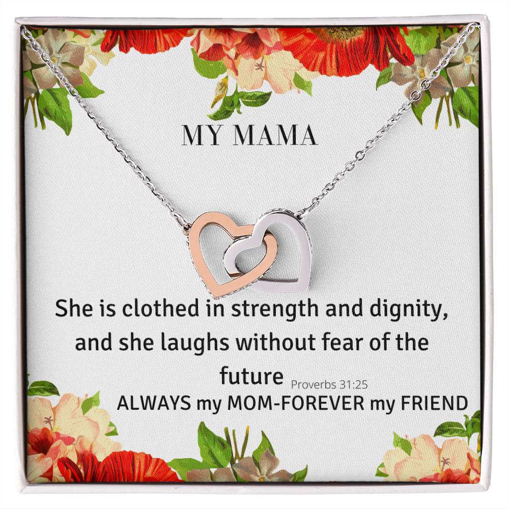 Gift For Mom-Necklace For Mama Interlocking Hearts Necklace
