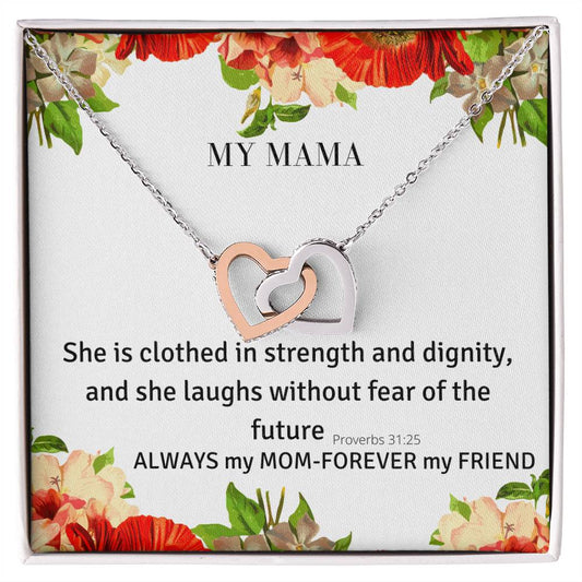 Gift For Mom-Necklace For Mama Interlocking Hearts Necklace