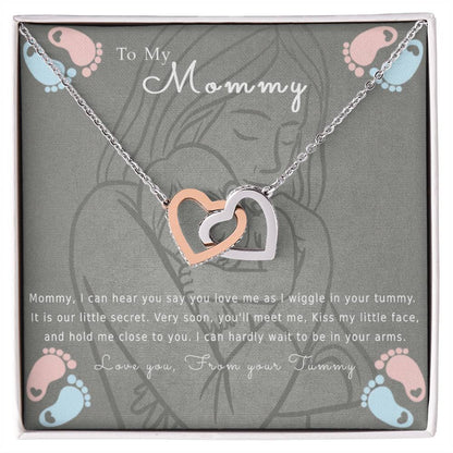 To My Mommy Interlocking Hearts Necklace