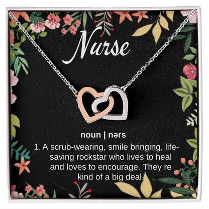 Nurse Gift Interlocking Hearts Necklace