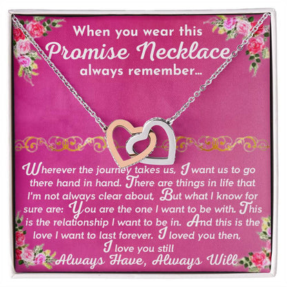 The Promise Necklace Interlocking Hearts Necklace