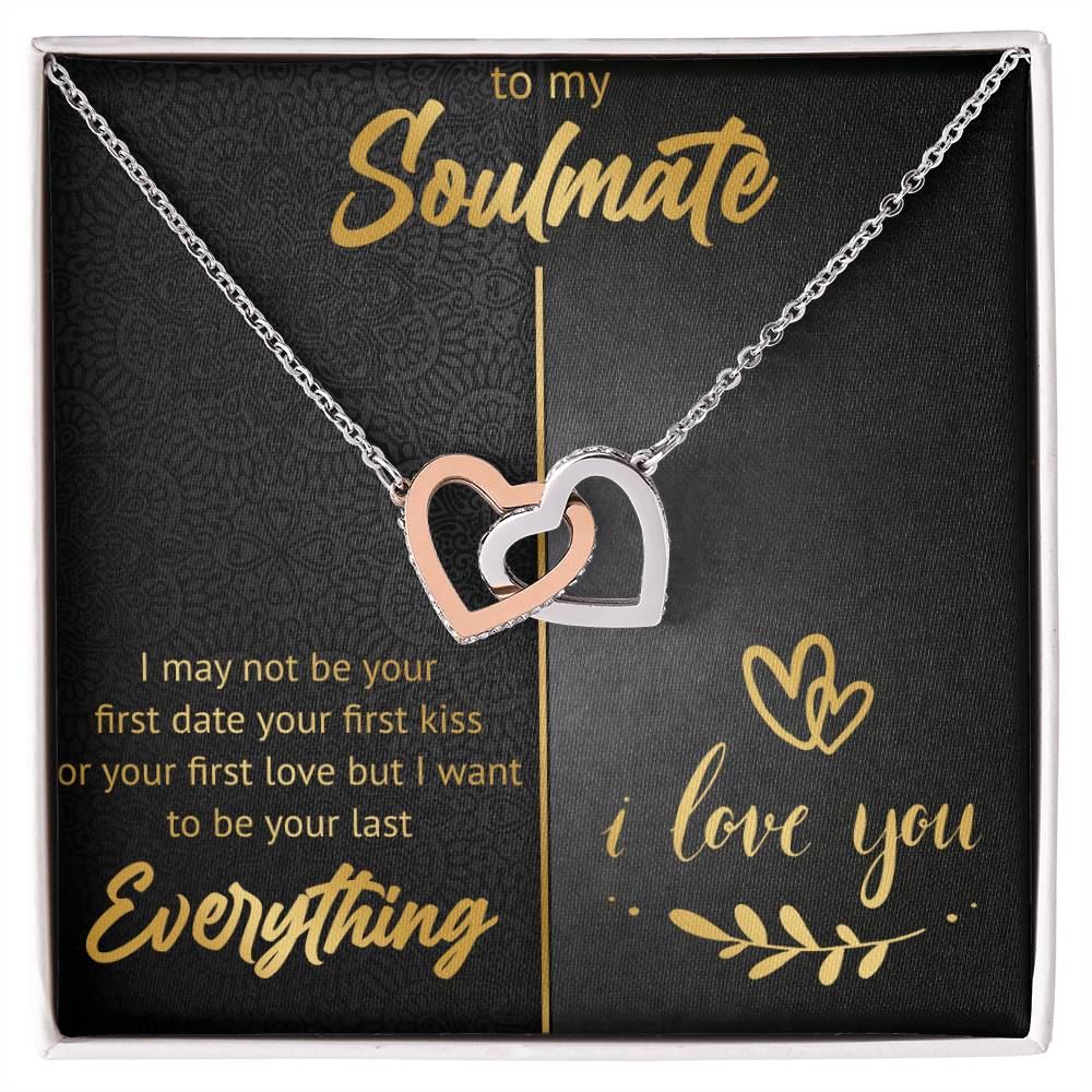 To My Soulmate - Last Everything Interlocking Hearts Necklace