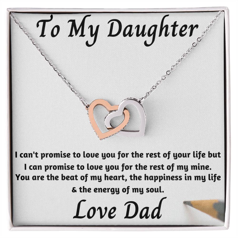 Limited Edition To My Daughter Interlocking Hearts Necklace