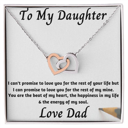 Limited Edition To My Daughter Interlocking Hearts Necklace
