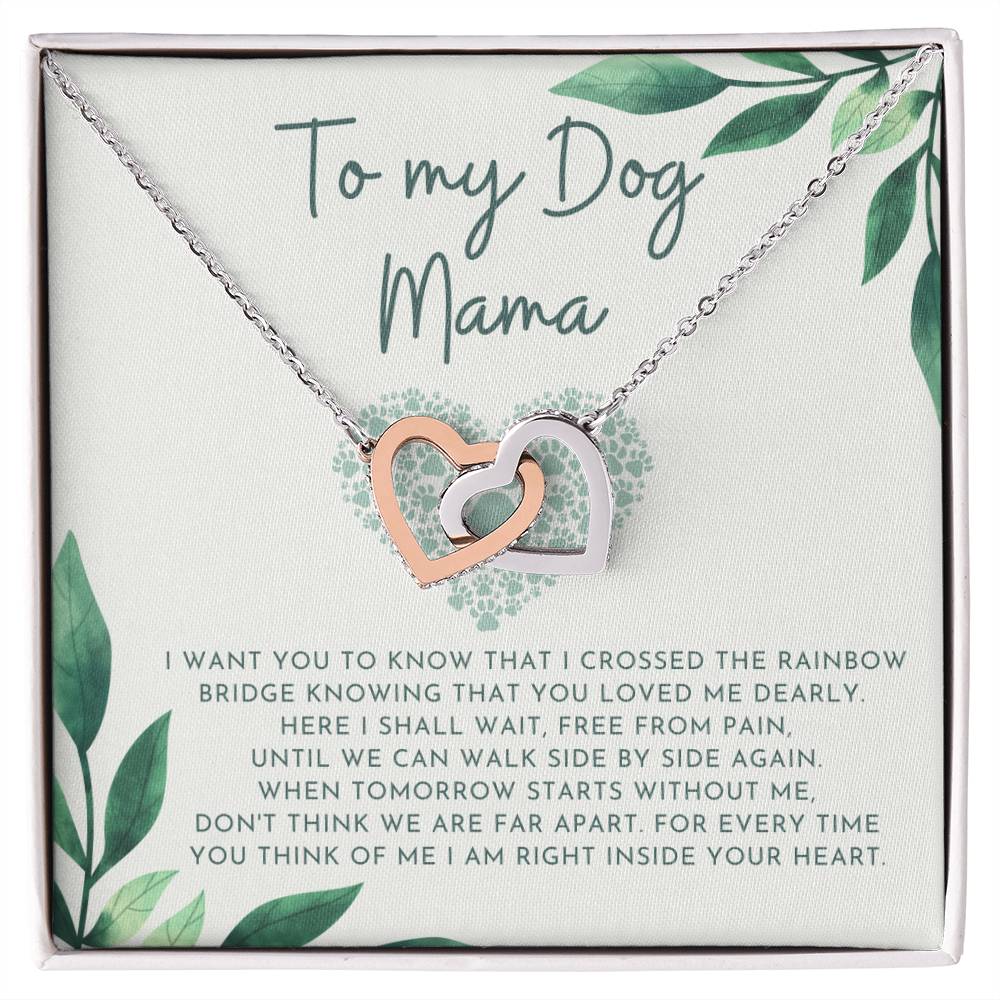 4. Dog Mama Interlocking Hearts Necklace