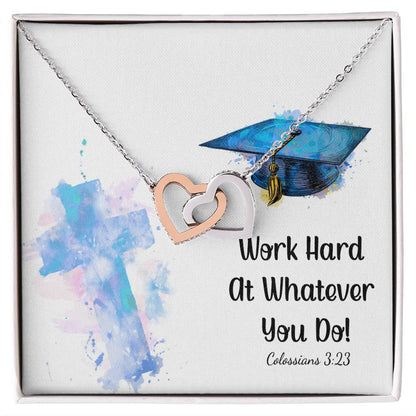 Interlocked Heart Neckless - Graduation Day Interlocking Hearts Necklace
