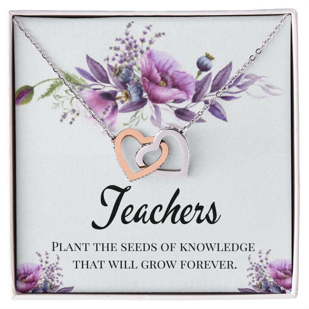 Best Gifts Forteachers From Students Interlocking Hearts Necklace
