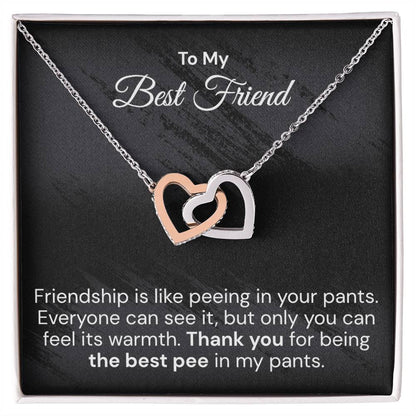 Funny Gift For Your Best Friend - Interlocked Hearts Necklace Interlocking Hearts Necklace