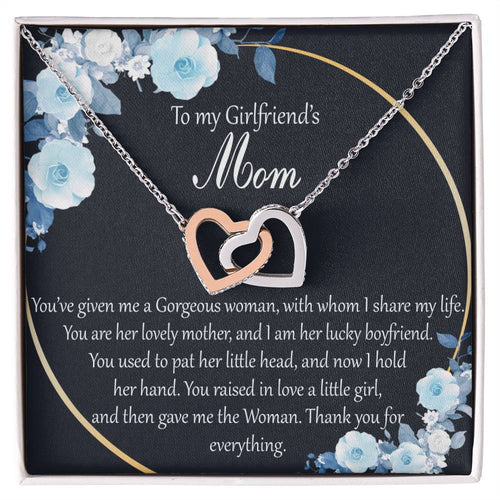 Interlocking Hearts To My Girlfriend’S Mom You’Ve Given Me A Gorgeous Woman With Whom I Share My Life Interlocking Hearts Necklace