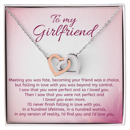 Interlocking Hearts Necklace For Your Girl