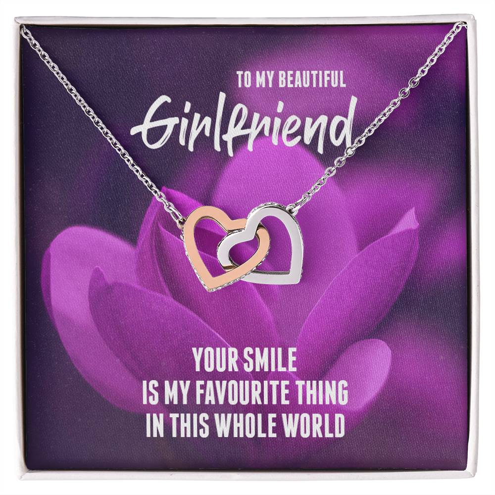Interlocking Hearts - To My Beautiful Girlfriend Interlocking Hearts Necklace