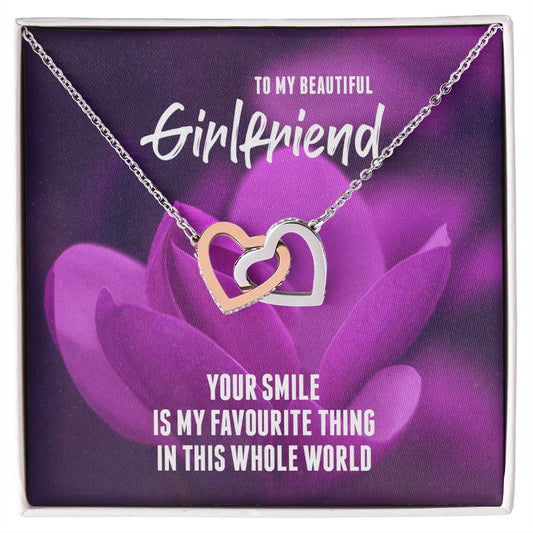 Interlocking Hearts - To My Beautiful Girlfriend Interlocking Hearts Necklace