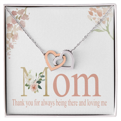 Mom Necklace Interlocking Hearts Necklace