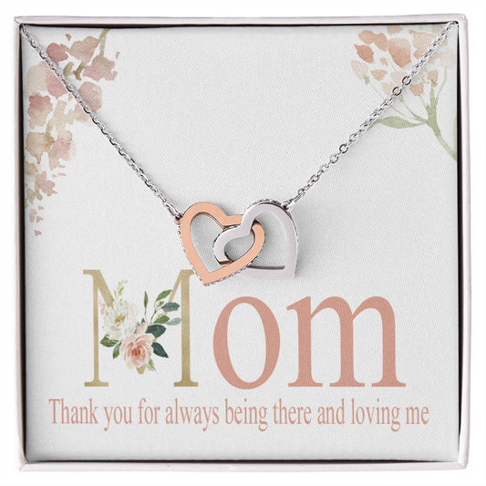 Mom Necklace Interlocking Hearts Necklace