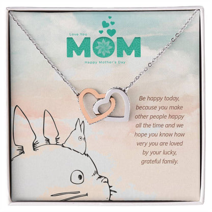 Special Edition Be Happy Today Mom Interlocked Hearts Necklace - Tm2V8 Interlocking Hearts Necklace