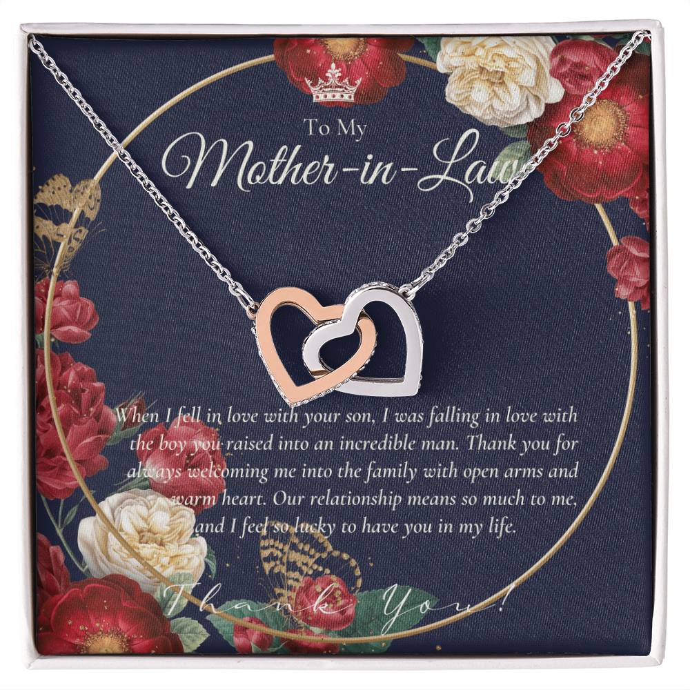 Mother In Law Gift Mom In Law Jewelry Mother'S Day Gift For Mother-In-Law Gift For Mother In Law Mother-In-Law Necklace Interlocking Hearts Necklace
