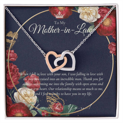 Mother In Law Gift Mom In Law Jewelry Mother'S Day Gift For Mother-In-Law Gift For Mother In Law Mother-In-Law Necklace Interlocking Hearts Necklace