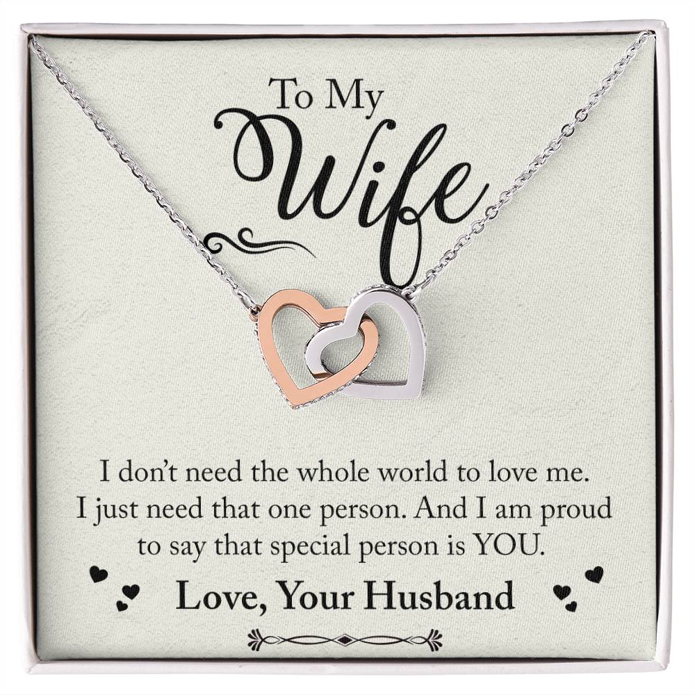 Interlocking Hearts Necklace Anniversary Gift For Wife Gift For Her From Husband Gift For Her Mothers Day Gift Valentines Day Gift Gifts For Wife Christmas Gift