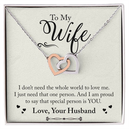 Interlocking Hearts Necklace Anniversary Gift For Wife Gift For Her From Husband Gift For Her Mothers Day Gift Valentines Day Gift Gifts For Wife Christmas Gift