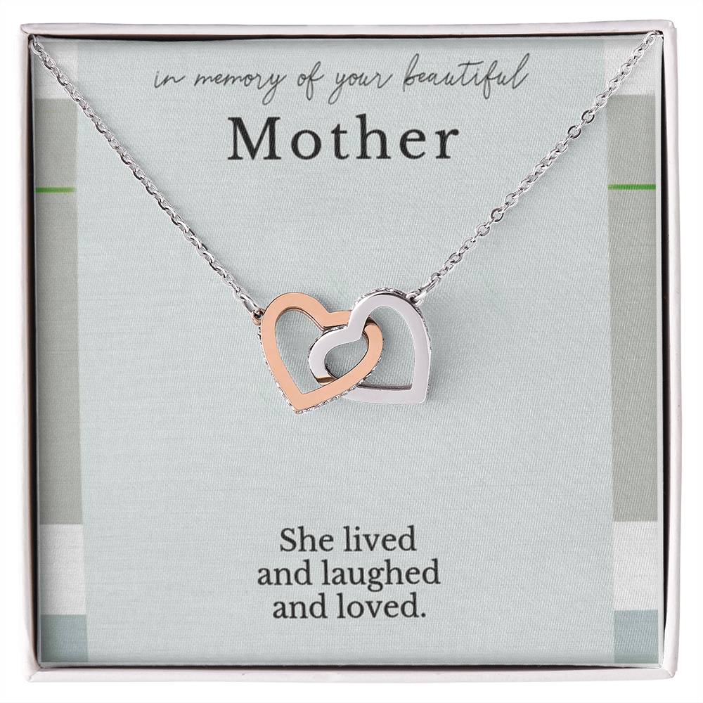 To My Mom Necklace Interlocking Hearts Necklace