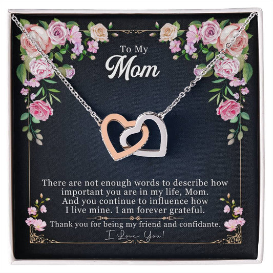Mother'S Day Unique Gift - Interlocked Hearts Necklace Interlocking Hearts Necklace
