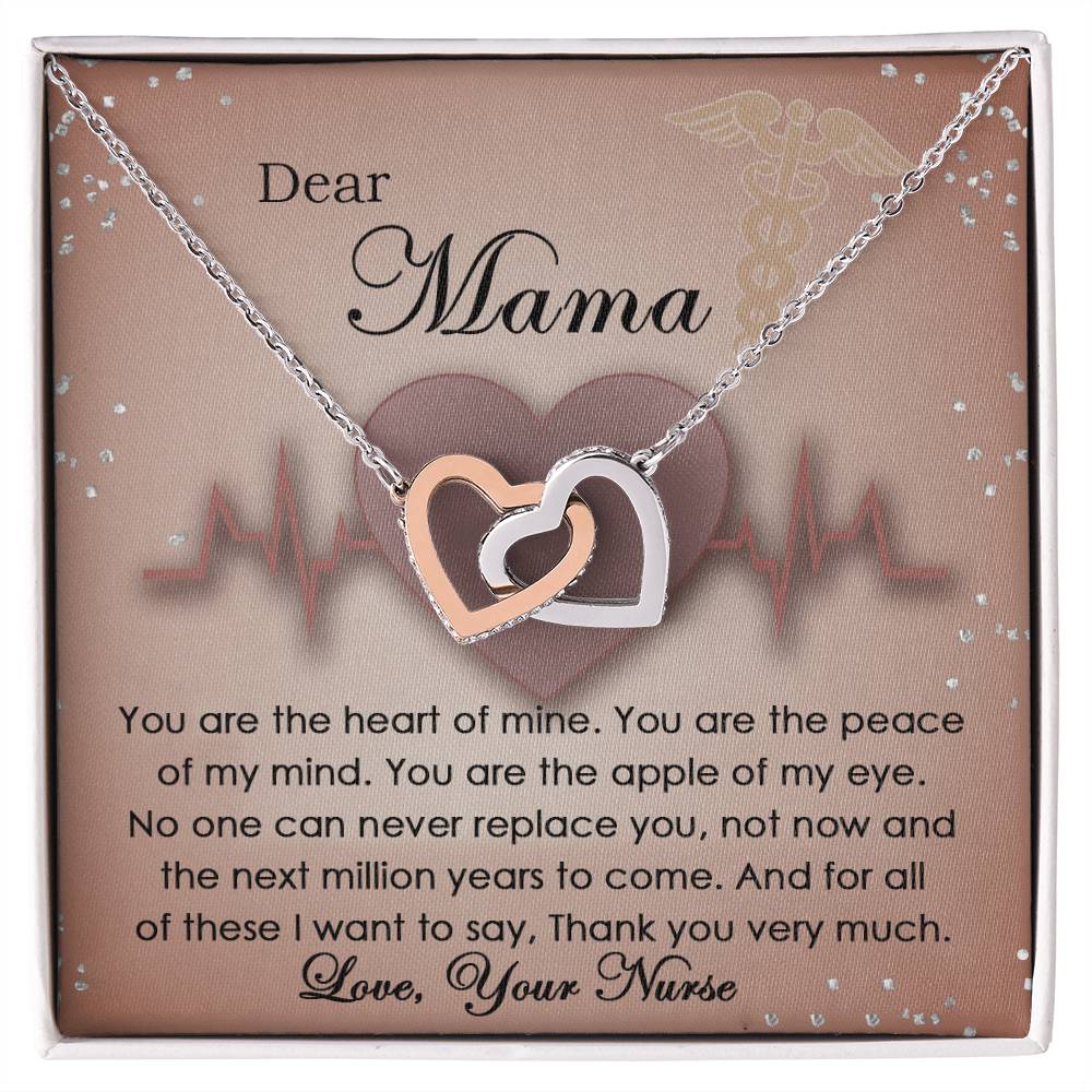 To My Beautiful Mom - Your Nurse - Best Gift For Mom - Necklace Interlocking Hearts Necklace