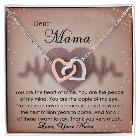 To My Beautiful Mom - Your Nurse - Best Gift For Mom - Necklace Interlocking Hearts Necklace