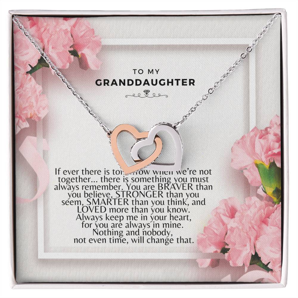 Interlocking Hearts - To Granddaughter Interlocking Hearts Necklace