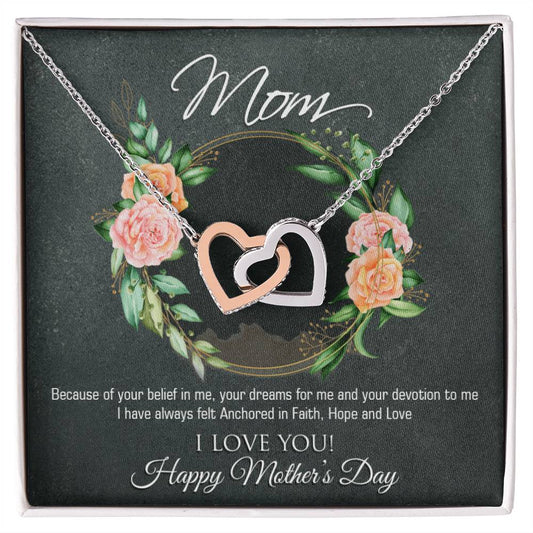 Happy Mother'S Day Interlocking Hearts Necklace