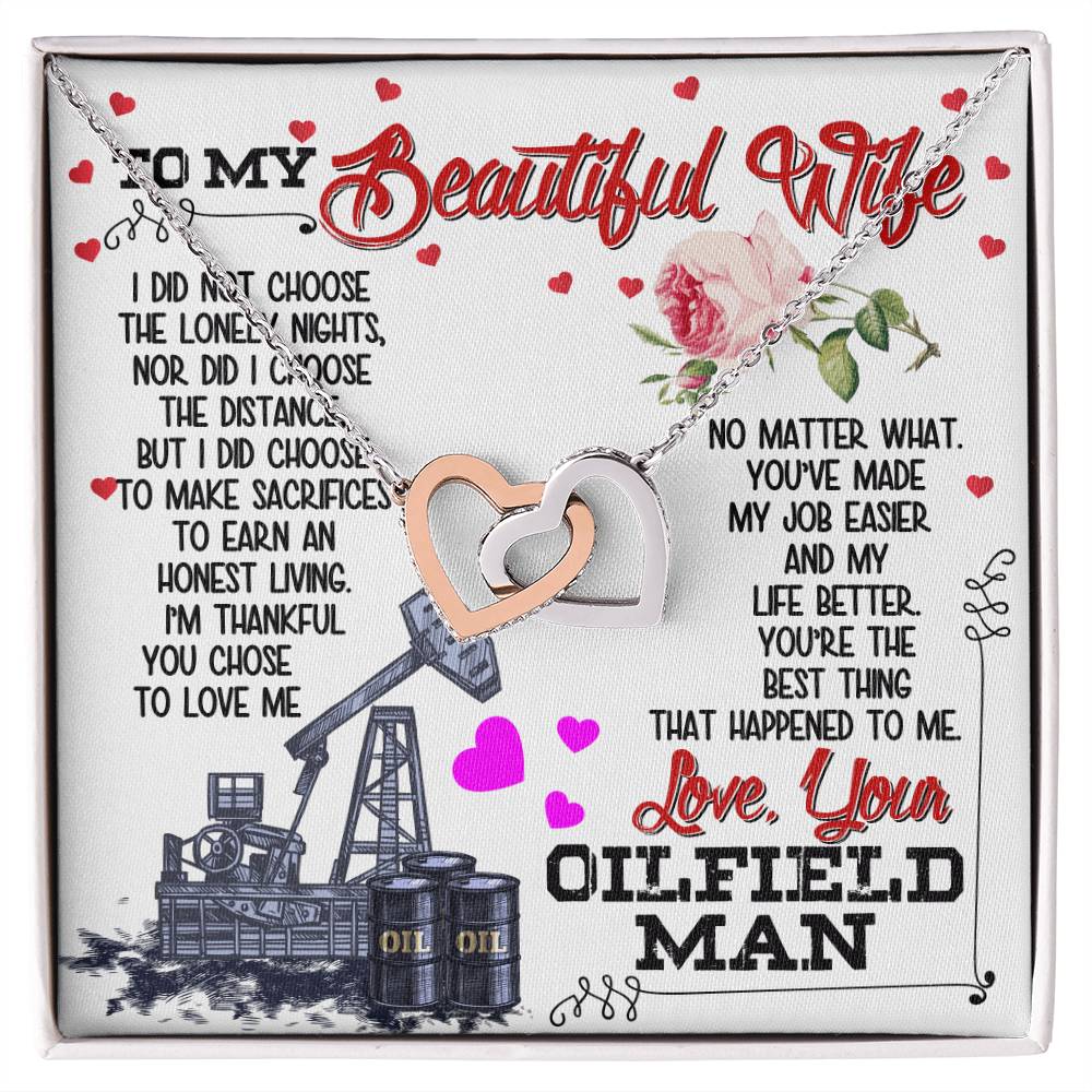 Oilfield Man'S Wife - Interlocking Heart Necklace Interlocking Hearts Necklace