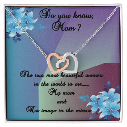Gift For Mother Interlocking Hearts Necklace