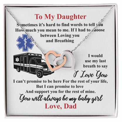Gift For Daughter - Interlocking Heart Necklace Interlocking Hearts Necklace
