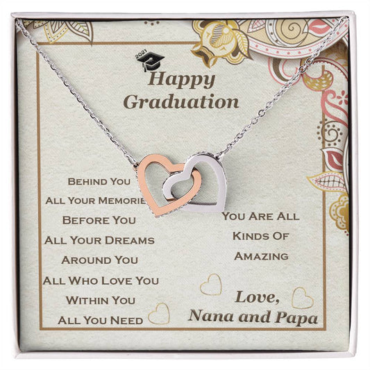 Interlocking Heart Necklace For Your Granddaughter Perfect Graduation Gift Interlocking Hearts Necklace